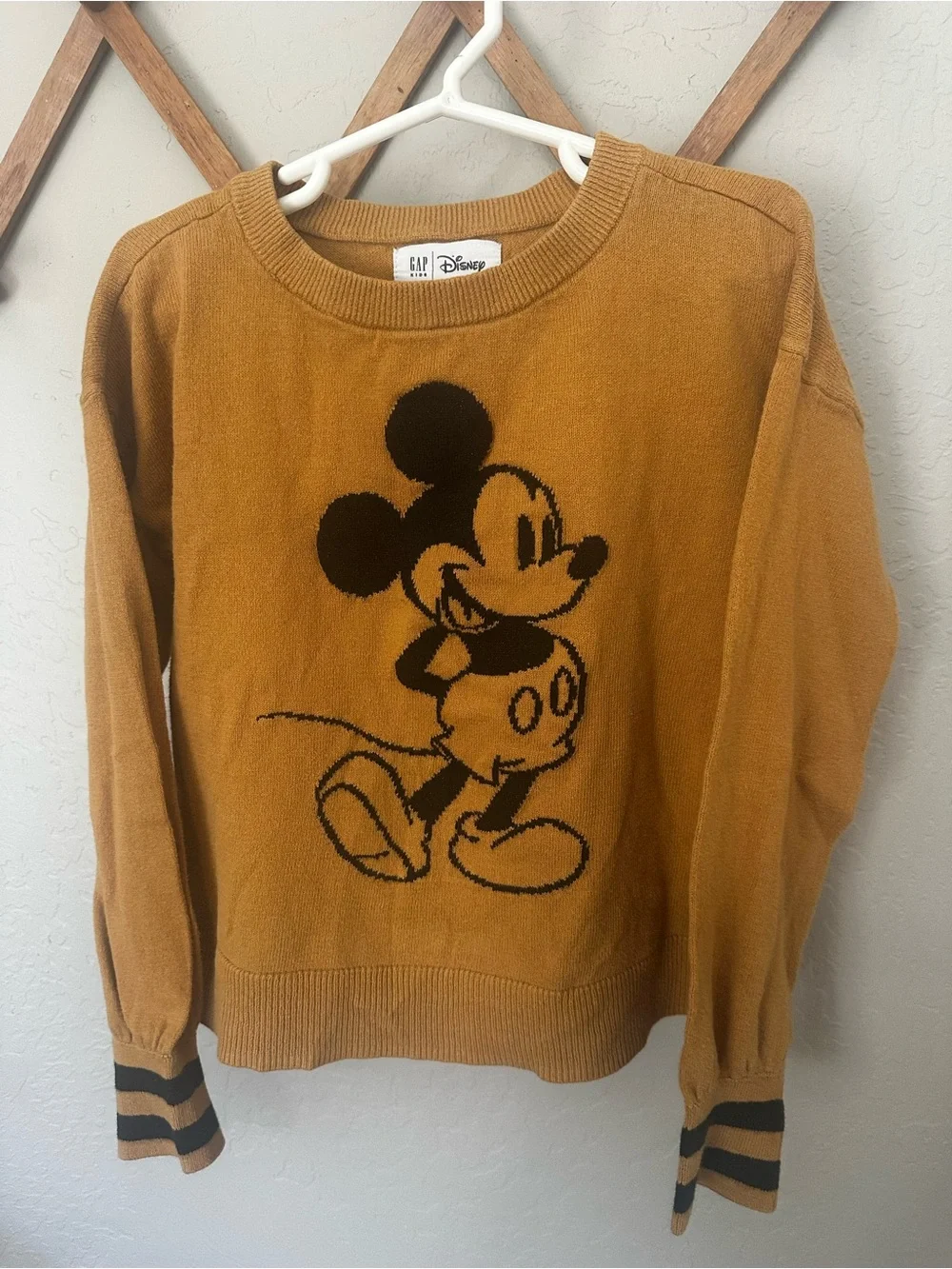 GAP Kids Mustard Yellow Knit Sweater with Disney Label